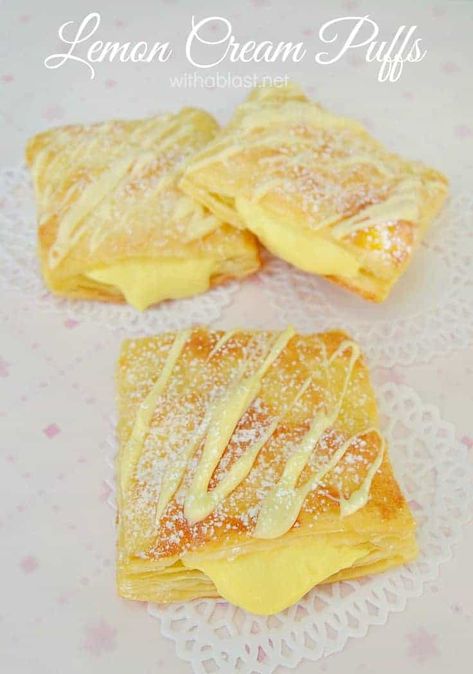 Lemon Cream Puffs, Pastry Dough Recipe, Easy Pastry Recipes, Puff Pastry Desserts, Puff Pastry Dough, Jelly Cake, Chocolate Icing, Puff Pastry Recipes, Pastry Desserts