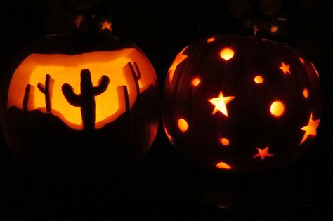 Cactus Carved Pumpkin, Star Wraparound Carved Pumpkin Family Pumpkin Carving, Cute Pumpkin Carving, Pumpkin Carving Contest, Halloween Pumpkin Carving Stencils, Pumkin Carving, Idaho Travel, Creative Pumpkin Carving, Amazing Pumpkin Carving, Easy Pumpkin Carving