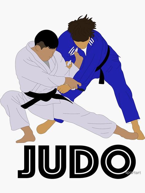 "Judo" Sticker for Sale by sportart | Redbubble Judo Logo, Judo Art, Judo Club, Diy Cake Topper Birthday, Classic Football Shirts, Ju Jitsu, Gouda, Sport Poster, Judo