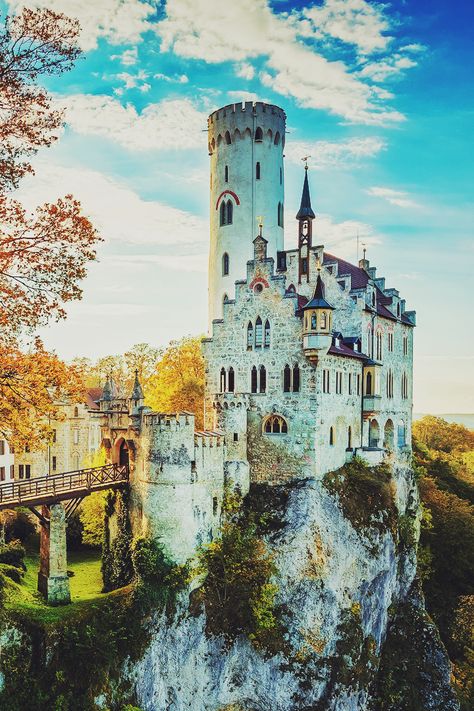 Grandmas Dreams — mstrkrftz: Golden October Castle by Daniel... Lichtenstein Castle, Castle Germany, Old Castle, Castle Ruins, Chateau France, Beautiful Castles, Beautiful Buildings, Germany Travel, Pretty Places