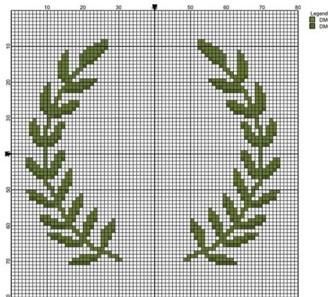 Olive Branch Cross Stitch, Leaf Cross Stitch Pattern, Colorwork Chart, Blackwork Cross Stitch, Graph Paper Drawings, Cross Stitch Geometric, Feuille Eucalyptus, Cross Stitch Christmas Ornaments, Basic Embroidery Stitches