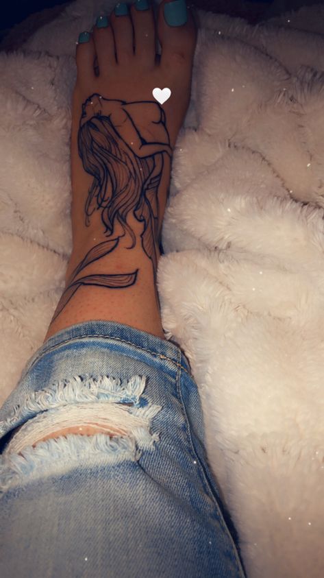 Mermaid Ankle Tattoos For Women, Mermaid Ankle Tattoo, Mermaid Foot Tattoo, Ankle And Foot Tattoos For Women, Foot And Ankle Tattoo, Traditional Mermaid Tattoos, Wrap Around Ankle Tattoos, Ankle Foot Tattoo, Wrap Around Tattoo