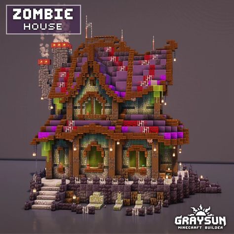 Minecraft Swamp, Medieval Builds, Mushroom Reference, Zombie House, Fantasy Minecraft, Hut Design, Minecraft Building Guide, Minecraft Interior, Epic Pictures