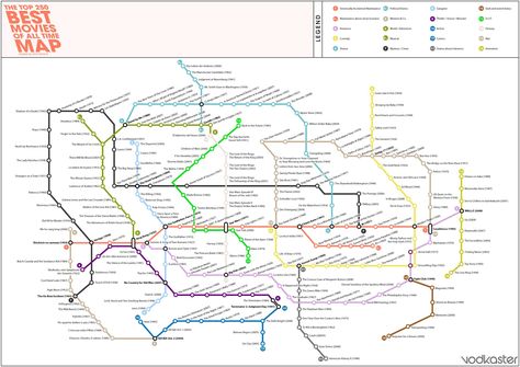 Movie Infographic, Movie Map, Best Movies Of All Time, Subway Style, Infographic Map, Subway Map, Movies Of All Time, See Movie, Movies By Genre