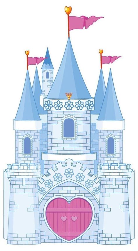 Cinderella Cake Topper, Castle Cartoon, Romantic Castle, Castle Clipart, Castle Vector, Castle Illustration, Fairy Tale Princess, Disney Princess Cake, Image Princesse Disney