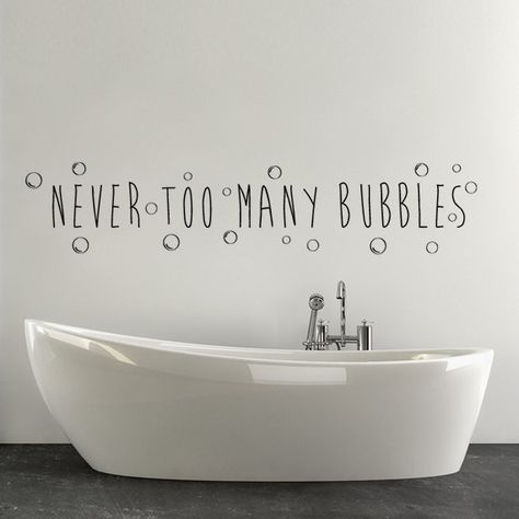 Bathroom bathtub Wall Decor Decal Word Art Quote by HappyWallz, $14.99 Bubble Baths Quotes, Bathtub Wall Decor, Bath Quotes, Bathtub Wall, Wall Sayings, Bathroom Wall Decals, Bubble Quotes, Word Art Quotes, Bathroom Decals