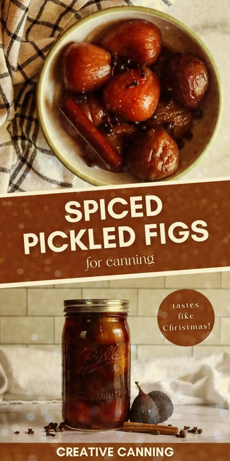 Spiced Pickled Figs, Pickled Walnuts Recipes, Preserved Figs Recipes, Pickled Figs Recipe, Pickled Fruit Recipes, Fig Canning Recipes, Christmas Preserves, Clove Recipes, Pickled Figs