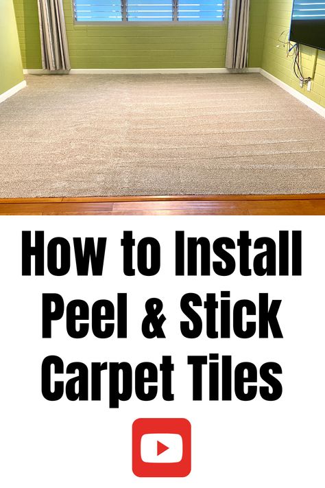 Peel And Stick Carpet Tiles, Carpet Tiles Diy, Install Carpet Diy, Rug Tiles Carpet Squares, Flor Carpet Tiles Basement, Square Carpet Tiles Floors, How To Lay Carpet, Carpet Tiles Lowe's, Tile Bedroom