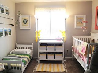 Love this boy/girl shared bedroom split in half. Boy And Girl Shared Room, Boy And Girl Shared Bedroom, Toddler And Baby Room, Kids Rooms Shared, Kids Shared Bedroom, Shared Kids Room, Boy Girl Bedroom, Boy Girl Room, Shared Room