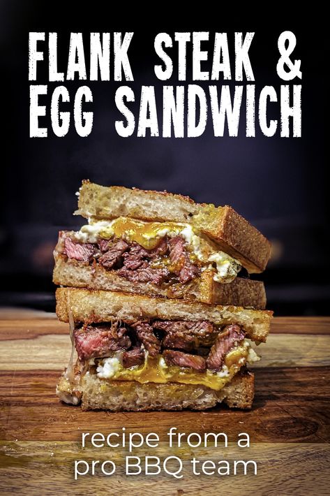 Steak And Egg Sandwich, Recipe Flank Steak, Best Steak Sandwich, Steak Sandwich Recipes, Egg Sandwich Recipe, Steak Breakfast, Egg And Cheese Sandwich, Flank Steak Recipes, Main Entrees