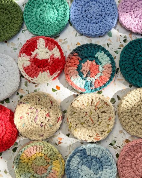 Crochet x Coasters 🌈 Cute little addition to your car - affordable, simple and easy to clean. Get yourself a pair or two ✌🏼 available in SO many colors 🩵 #crochet #crochetcoaster #coasterset #carcoasters #caraccessories Car Coasters Crochet, Crochet Car Coasters, Coasters Cute, Coasters Crochet, Crochet Car, Crochet Coasters, Car Coasters, Punch Needle, Crochet Ideas