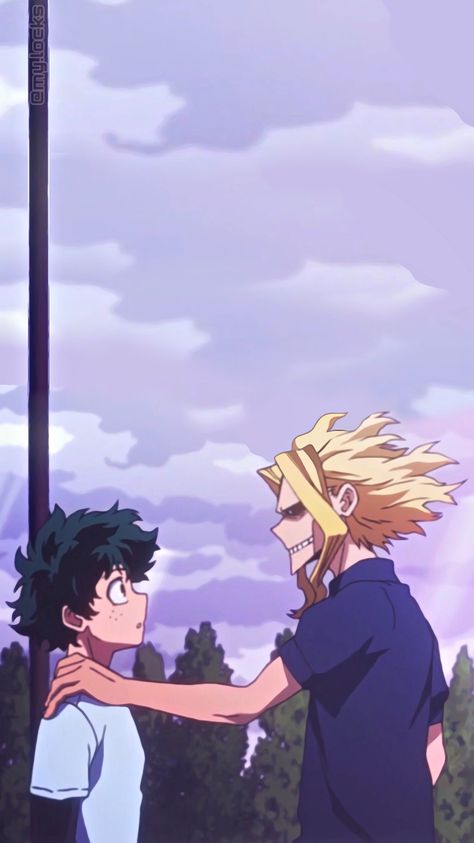 Deku And All Might, A Aesthetic Wallpaper, Pastel Goth Background, My Hero Academia Wallpaper, Hero Academia Wallpaper, Baby Cartoon Characters, A Aesthetic, Academia Wallpaper, Midoriya Izuku