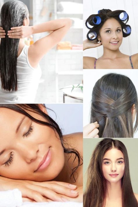 how to straighten hair without straightener Straighten Hair No Heat, Straightening Hair Without Heat, No Heat Hair Straightening, Straight Hair No Heat, How To Get Your Hair Straight No Heat, No Heat Straight Hair, How To Get Curly Hair Straight Without Heat, Poker Straight Hair, No Heat Hair