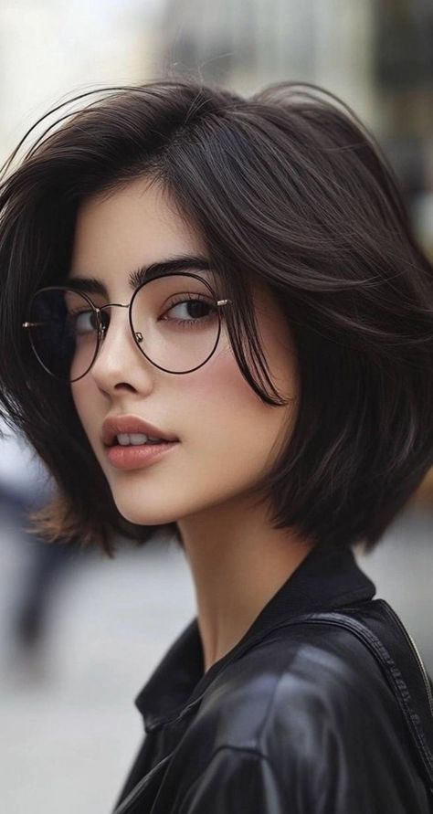 If you�re looking for a way to tame thick hair, consider a bob haircut. This style reduces bulk while maintaining volume, offering a chic and manageable look. Whether you go for a blunt or layered cut, a bob can bring out the best in your thick hair, with easy styling options. Haircut For Short Length Hair, Becky G Short Hair, Layered Bob Straight Hair, Hairstyles For Black Women Bob, Braided Natural Hairstyles, Women Bob Haircut, Pixie Bob Cut, Haircut Female, Bob Straight Hair