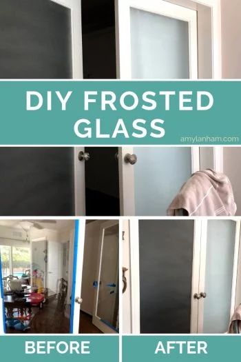 Frosted Glass Diy, Frosted Glass Cabinet Doors, Frosted Glass Paint, Diy Home Improvement Hacks, Glass Spray Paint, Frosted Glass Spray, Glass Kitchen Cabinets, Diy Cabinet Doors, Frosted Glass Window