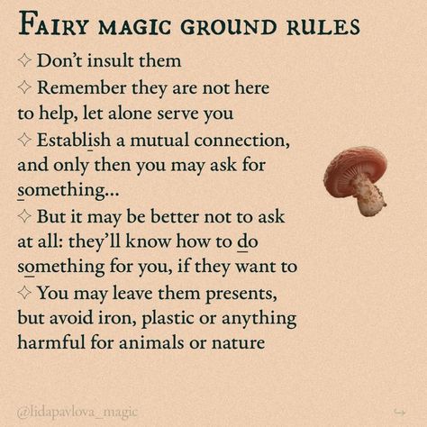 Fairy Rules, Witchcraft Resources, Fairies Facts, Fairy Mythology, Brownie Fairy, Wiccan Tools, Fairy Folklore, Fairy Spells, The Otherworld