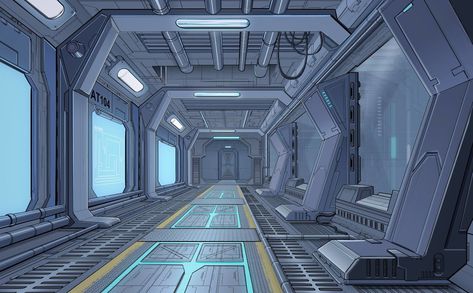 movie Futuristic tech interrior - Google 搜索 Spaceship Interior Design, Spaceship Interior Concept Art, Sci Fi Hallway, Lego Architecture Building, Scifi Corridor, Space Station Interior, Scifi Interior, Interior Concept Art, Sci Fi Architecture