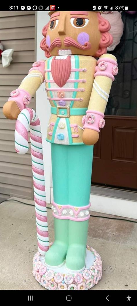 The Nutcracker Decorations, Land Of Sweets Nutcracker, Nutcracker Diy, Diy Nutcracker, Land Of Sweets, Candy Decorations Diy, Pink Nutcracker, Mom Party, Door Decorating