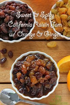 Sweet & Spicy California Raisin Jam w/ Orange & Ginger Raisin Jam Recipe, Raisin Jam, Brunch Cake, California Raisins, Canning Jam, Sandwich Spread, Chutney Recipes, Food Preservation, Tapenade