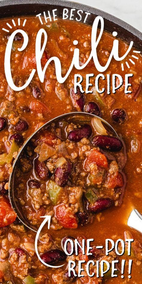 Old Fashioned Chili Recipe, Beef And Beans, The Best Chili Recipe, Homemade Chili Recipe, The Best Chili, Best Chili, Best Chili Recipe, Chili Recipe Crockpot, Hearty Comfort Food