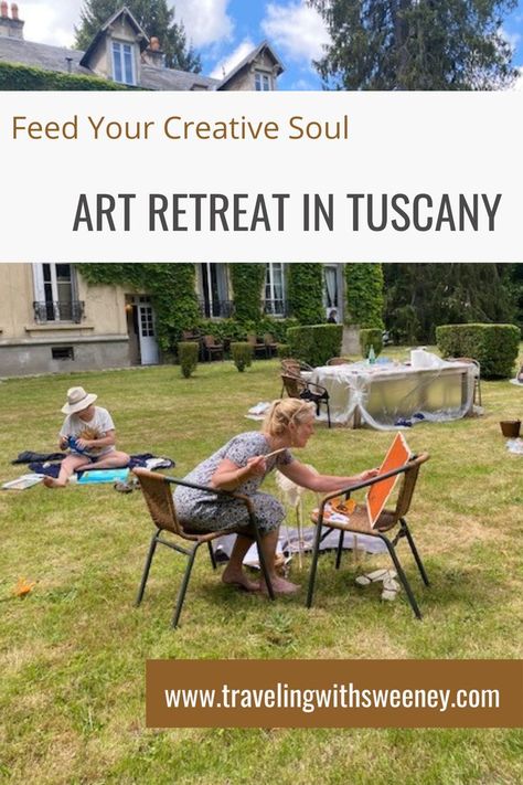 Paris Art Adventure guests nurturing their artistic creativity at a chateau in France during an art retreat guided by Bohemia Art Retreats 2023, Tuscany Art, Art Retreat, Girlfriends Getaway, Creative Retreat, Tuscany Travel, Art Retreats, Creative Soul, Romantic Vacations