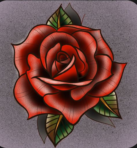 Old School Tattoo Rose Design, Rose Tattoo Colored Design, Color Rose Tattoo Design, Neotraditional Rose Tattoo Design, Neo Traditional Rose Tattoo Design, Mexican Rose Tattoo, New School Rose Tattoo, Neotraditional Rose Tattoo, Tattoo Rose Designs