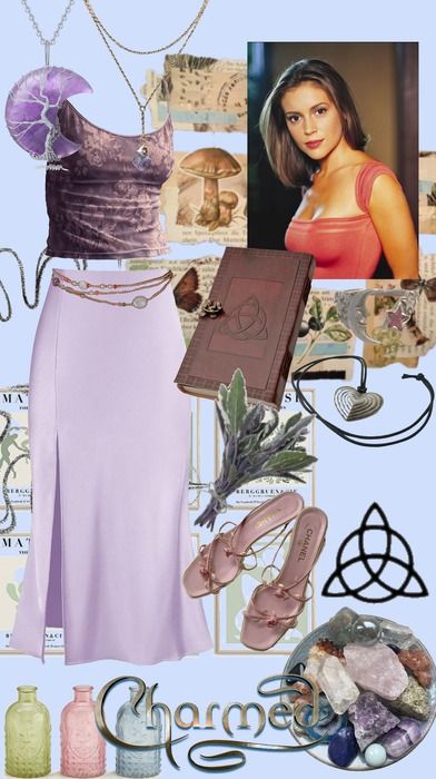 Phoebe Halliwell Outfit | ShopLook Phoebe Halliwell Aesthetic, Phoebe Charmed Outfits, Phoebe Halliwell Outfits, Charmed Outfits, Phoebe Charmed, Phoebe Halliwell, 90s Hippie, Baby Blue Background, Boho Witch