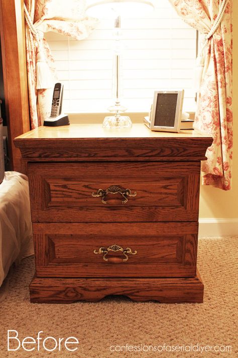 Oak Bedroom Furniture Sets, Solid Oak Bedroom Furniture, Oak Headboard, Nightstand Makeover, Bedroom Furniture Makeover, Oak Bedroom Furniture, Oak Nightstand, Black Bedroom Furniture, Oak Bedside Tables