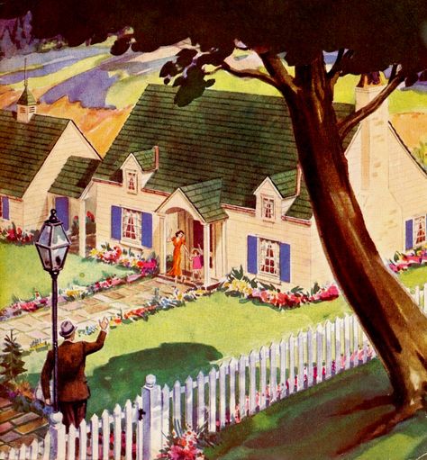 Roger Wilkerson, Metal Fencing, Gate Ideas, Vintage Housewife, Horizontal Fence, Types Of Fences, Retro Housewife, Storybook Cottage, White Picket Fence