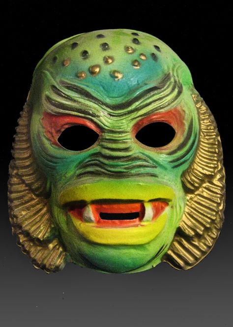 Ben Cooper Vintage Creature from the Black Lagoon Halloween Mask. Halloween Costumes Ideas, Creepy Costumes, Creature From The Black Lagoon, Monster Mask, The Black Lagoon, Halloween Costume Mask, Vintage Halloween Costume, Famous Monsters, Black Lagoon