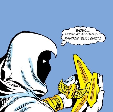 Skill Issue, Moon Knight Comics, Marvel Comics Funny, Mr Knight, Marvel Moon Knight, Avengers Comics, Marvel Jokes, Moon Knight, Avengers Funny