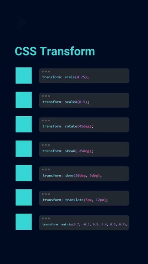 CSS Transform ----- coding,programming,computer science, computers, games,video games ----- Credit: @software__engineer on tiktok Css Basics, Css Cheat Sheet, Desain Ux, Basic Computer Programming, Computer Science Programming, Web Development Programming, Css Tutorial, Learn Computer Science, Coding Tutorials