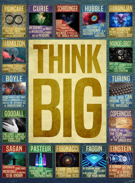 This science art print is dedicated to 36 world famous scientists in history! This poster dedicated to world scientists will inspire its owner to become the next famous discoverer. It makes a great gift for a teacher, geek gift, scientific gift for a student or educational decor for a kids room. #thinkbigprint #motivationalposter #thinkbigposter #sciencequotes #scienceprint #teenboyroomdecor #scienceposter #teachergift #classroomdecor #sciencenursery #homeschool #scienceart #madscientist Famous Scientists Posters, Science Classroom Decor, Physics Poster, Science Lab Decorations, Biology Poster, Poster Science, Educational Decor, Science Classroom Decorations, Famous Scientist