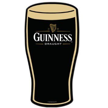 Amazon.com: Guinness Stout Pint Beer Die Cut Metal Tin Sign: Home & Kitchen Beer Drawing, Beer Tattoos, Pint Beer, Guinness Draught, Beer Wall, Black Stuff, Guinness Beer, T Shirt Logo Design, Pint Of Beer