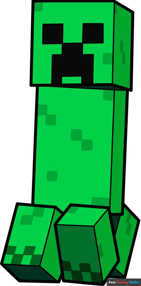 How to Draw a Minecraft Creeper - Really Easy Drawing Tutorial Minecraft Shaders, Minecraft Drawings, Creeper Minecraft, Trippy Drawings, Minecraft Characters, Easy Drawing Tutorial, Minecraft Birthday, Diy Photo Booth, Printable Pictures