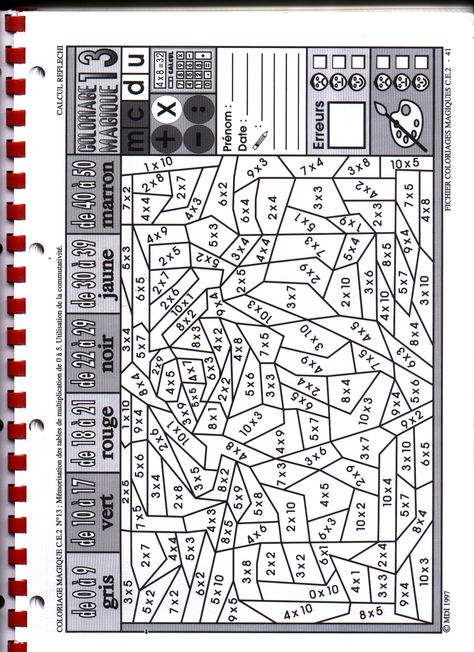 Coloriage Magique Ce2 à colorier - Dessin à imprimer Fun Math, Coloring Pages, Coding, Education, Iphone, Drawings, Art, Colouring Pages