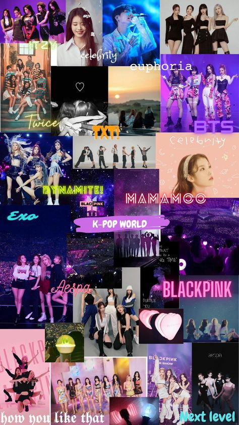 K Pop Collage, Twice And Itzy, Tara Core, Blackpink And Twice, Bts X Blackpink, Aespa Itzy, Twice Wallpaper, Mashup Music, Blackpink Twice