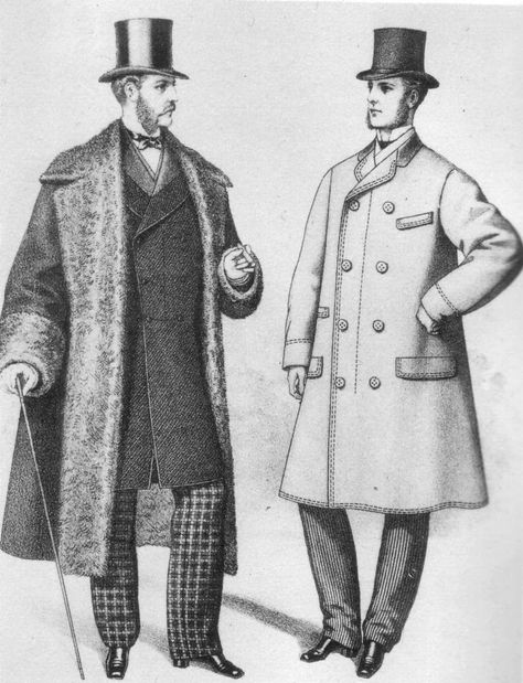 Victorian Mens Fashion, 19th Century Men, Victorian Men, Victorian Gentleman, Victorian Man, Mens Fashion Coat, Chesterfield Coat, Romantic Period, Fashion Tips For Men