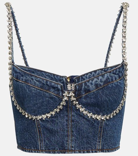 Textiles Alevel, Diamond Corset, Roblox Photo, Denim Diy Clothes, Corset Fashion Outfits, Denim Bustier, Cowgirl Outfit, Disco Cowgirl, Moda Denim