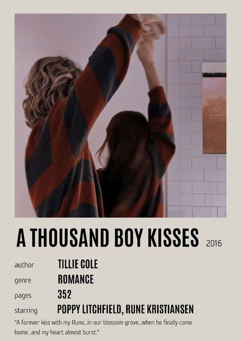 A Thousand Boy Kisses Fanart, Rune And Poppy, Poppy And Rune, Kisses Poster, A Thousand Boy Kisses, Thousand Boy Kisses, Kiss Books, Fiction Books Worth Reading, Dark Romance Books