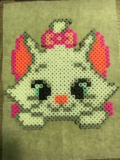 Marie Perler Beads, Aristocats Perler Beads, Hama Beads Disney, Modele Pixel Art, Easy Perler Beads Ideas, Fuse Bead Patterns, Diy Bead Embroidery, Fusion Beads, Hama Beads Design