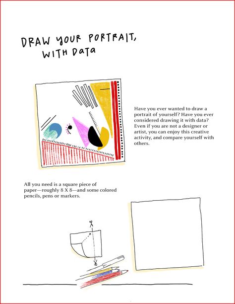 How to draw your own selfie — using your personal data – ideas.ted.com Dear Data, Intro Ideas, Intro To Art, Grid Drawing, Middle School Art Projects, Lending Library, Illustrated Instructions, Selfie Art, Talent Development