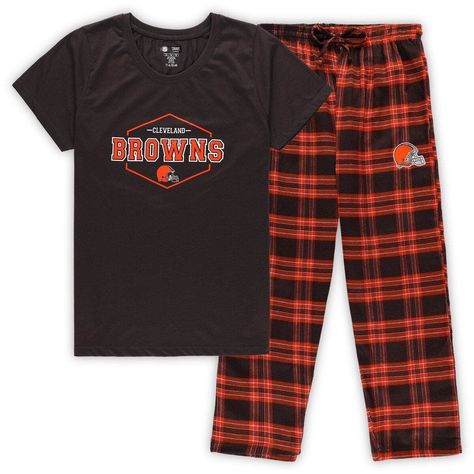 Browns Game, Nfl Cleveland Browns, White Charcoal, Muscle Tank Tops, Sleep Set, Cleveland Browns, Shirt And Pants, Brown Orange, Sleeves Pattern