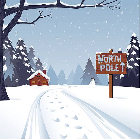 North Pole Background, Winter Landscape Drawing, Snow Vector, Christmas Stock Photos, Winter Project, Winter Cabin, Arts Ed, Landscape Drawings, Winter Art