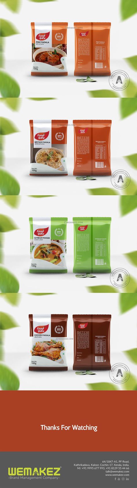 Brochure design package packaging design wemakez branding identity logo design website development Masala Packaging Design, Biriyani Masala, Masala Packaging, Fish Masala, Powder Packaging, Rice Packaging, Spices Packaging, Sage Plant, Illustration Packaging