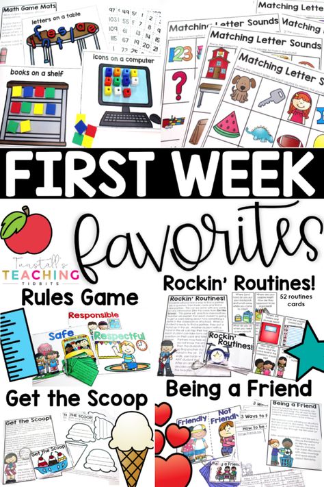 First Week Of School Activities 1st, Prek Themes, Ideal Classroom, School Procedures, Remote Teaching, School Start, First Week Of School Ideas, First Week Of School, First Day Of School Activities