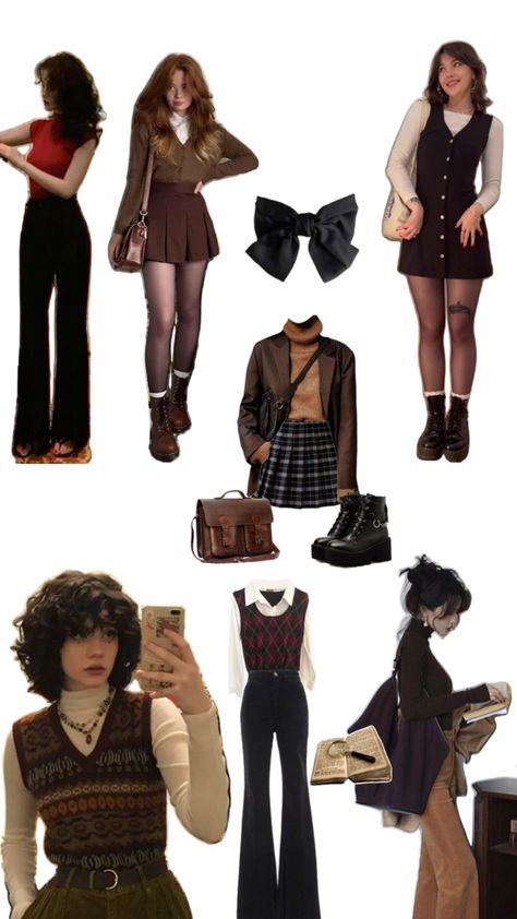 Stoners Aesthetic, Autumn Outfit Aesthetic, 90s Autumn, Thanksgiving Fit, Hippie Fits, Cutesy Outfit, Academia Aesthetic Outfit, Dark Academia Outfits, Dark Academia Outfit