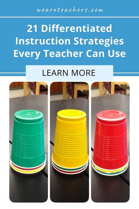 Learn how to apply differentiated instruction strategies to your classroom, ensuring every student has a chance to succeed each day. Sped Teaching Strategies, New Teaching Strategies, How To Differentiate Instruction, Differentiation In The Classroom Ideas, Tier 1 Instructional Strategies, Instructional Strategies Elementary, Math Differentiation Strategies, Active Learning Strategies Teaching, Differentiated Instruction Kindergarten