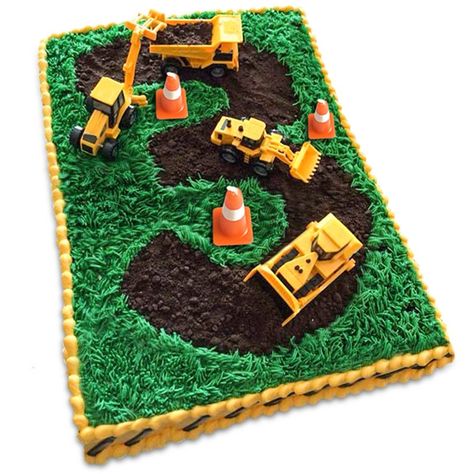 Construction Party Cake, Construction Party Cakes, Construction Birthday Cake, 4de Verjaardag, Construction Theme Birthday Party, Construction Cake, Monkey Birthday, Construction Trucks, 3rd Birthday Cakes