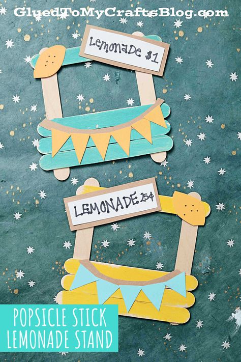 Lemonade Decor, Diy Lemonade Stand, Kids Lemonade, Summer Preschool Crafts, Assistant Teacher, Idea For Summer, Lemon Crafts, Kindergarten Art Projects, Lemonade Party